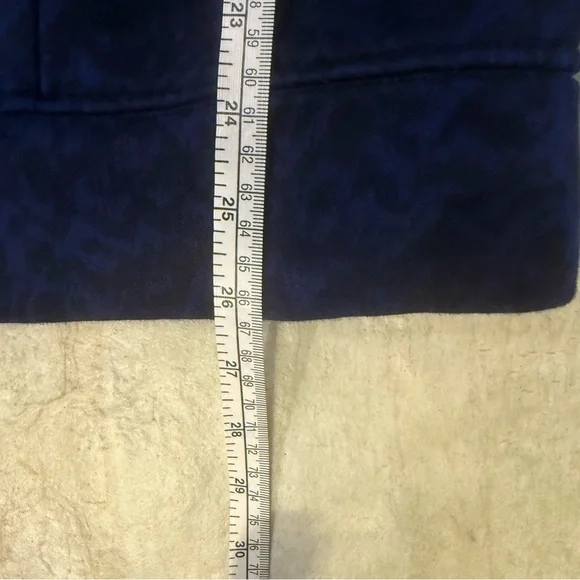 Columbia Woman’s Lodge Funnel Pullover Blue & Black Fleece Lined Size Large Cowl - Picture 6 of 6